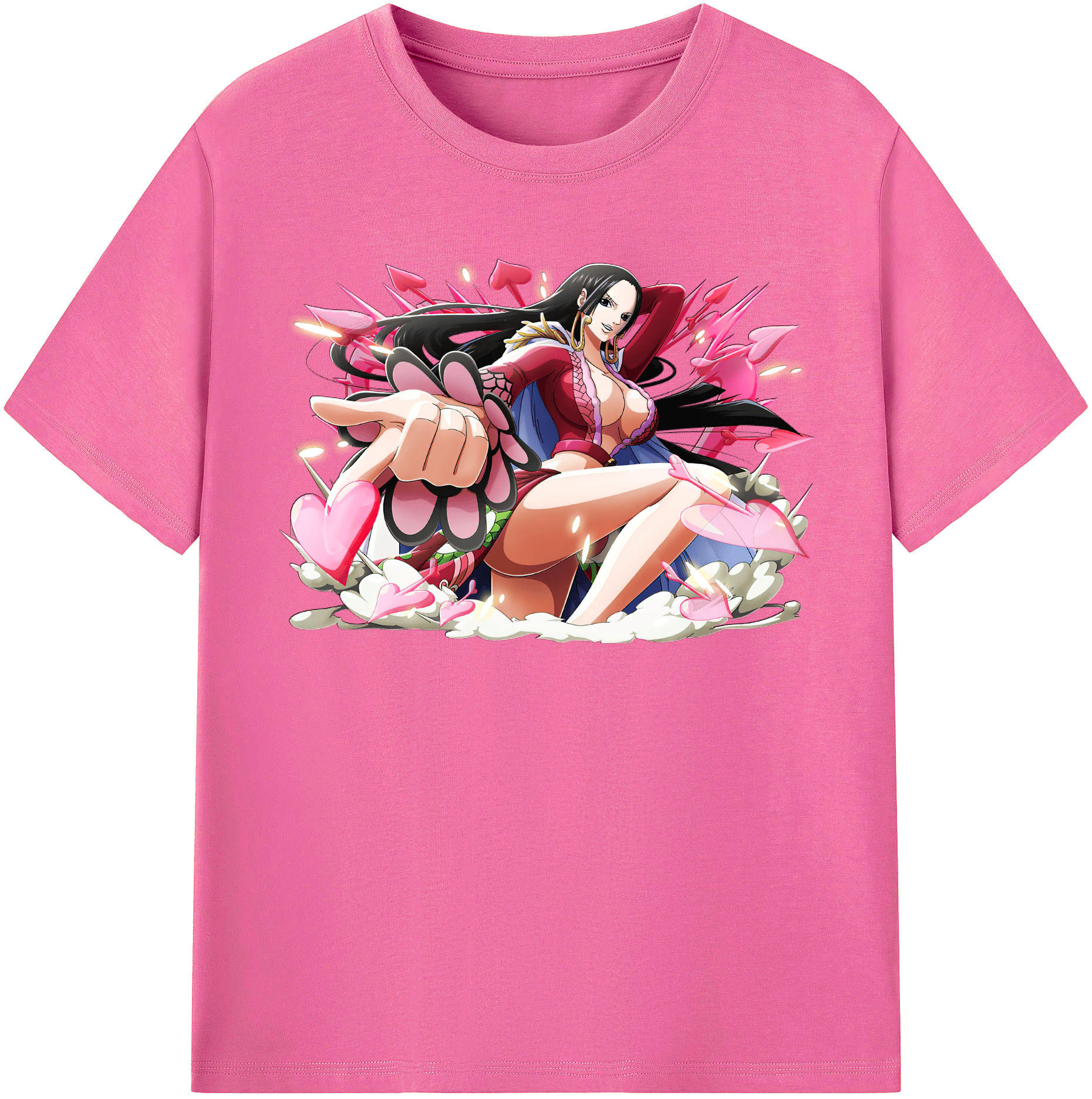 ワンピース ボア・ハンコック ONE PIECE Boa·Hancock レディースカジュアルプリントTシャツ（綿100％）